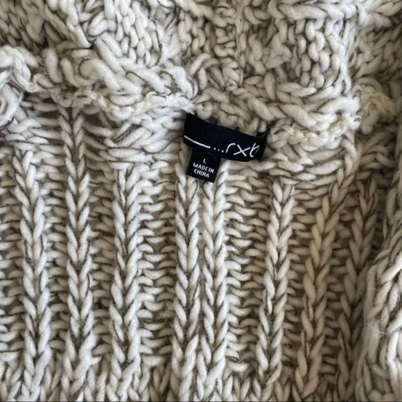 RXB Oatmeal Sleeveless Open Sweater Cardigan - L - Picture 2 of 5